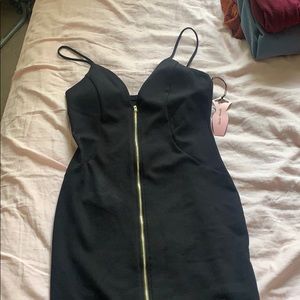 Black zip up dress